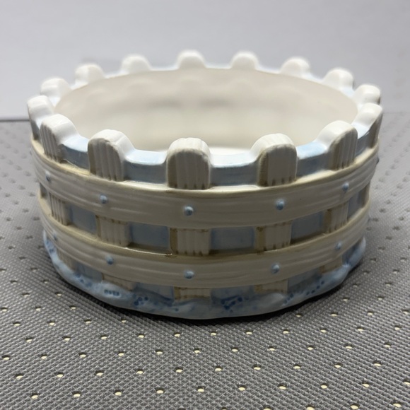 Yankee Candle Other - Vintage Yankee Candle Ceramic  Holder White Fence Farmhouse Decor